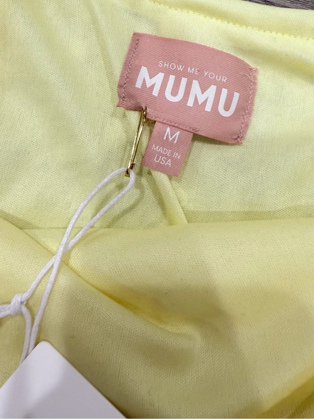 Show Me Your Mumu Gwen Maxi Dress Yellow Sequin Mermaid Gown Size M NWT Wedding - Picture 8 of 8